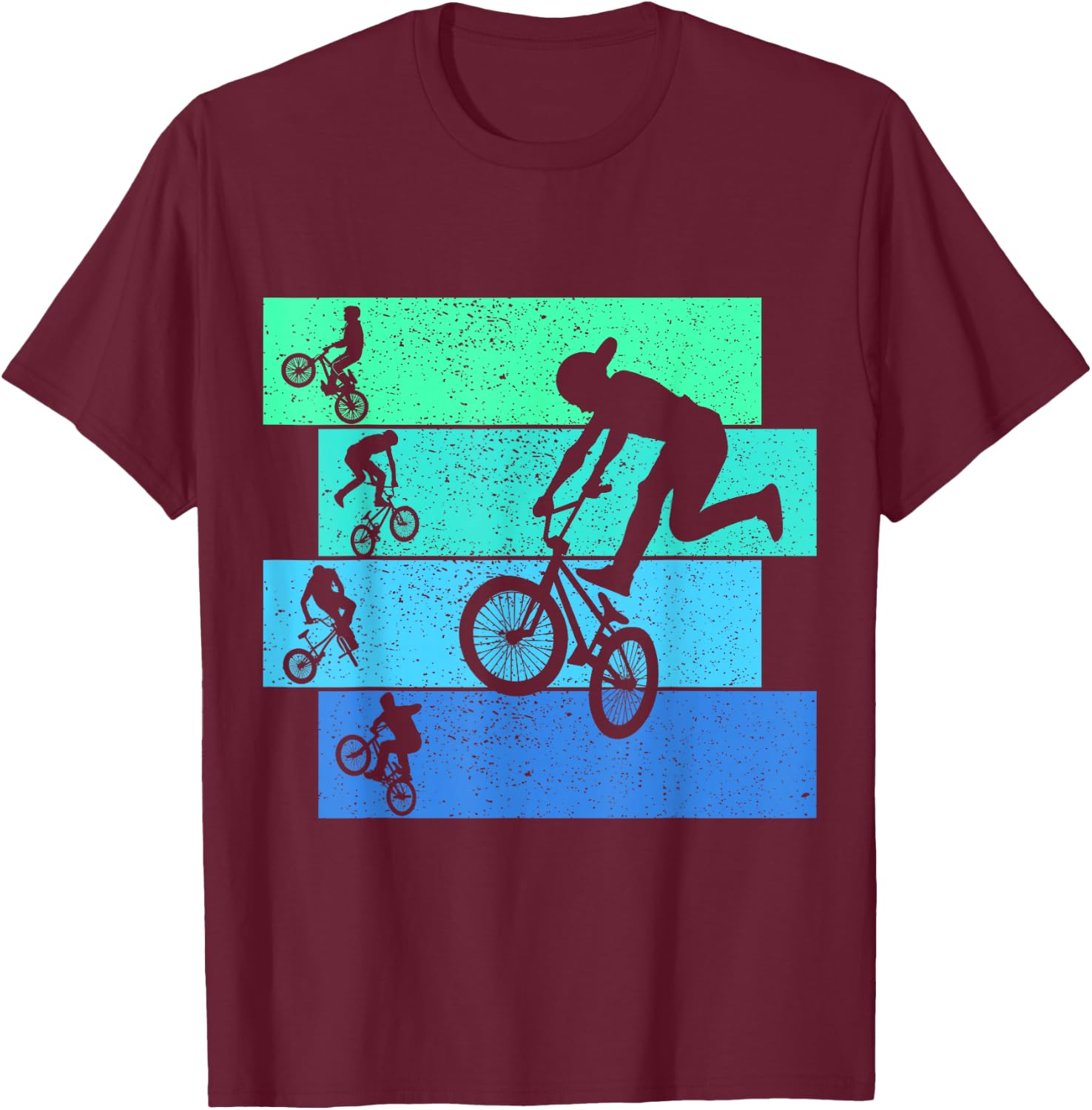 BMX Bike Bicycle Stunt Boys Kids T-Shirt - T-Shirt | Maroon