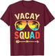 Vacay Squad Funny Beach Summer Vacation Family Matching Trip Women Girls Kids T-Shirt - T-Shirt | Maroon