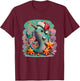 Cute Baby Narwhal Santa Hat Christmas Girls Women Boys Kids T-Shirt - T-Shirt | Maroon