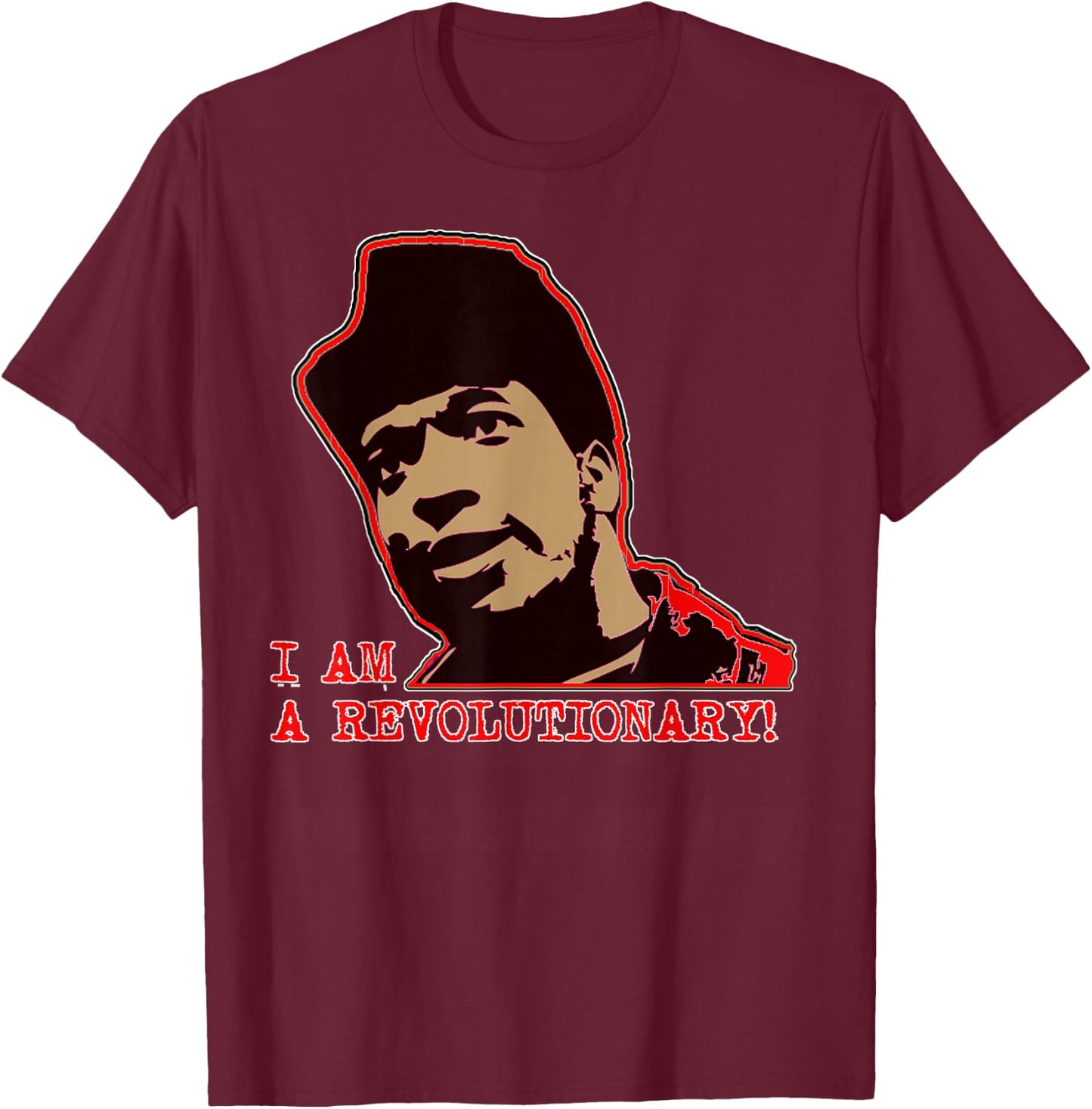 Young Revolutionary Brother in Chicago 1969 Community Love T-Shirt - T-Shirt | Maroon