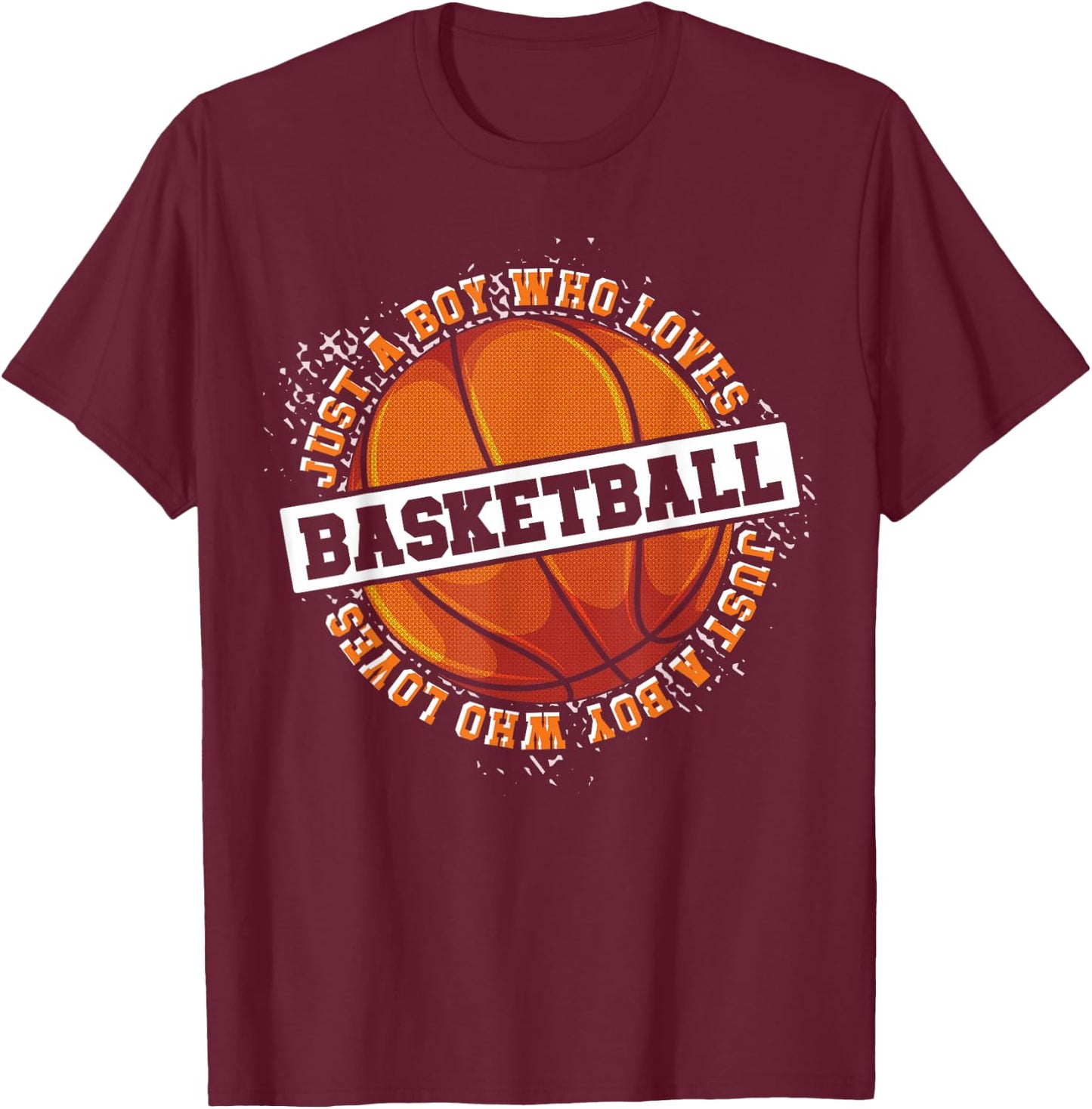 Basketball Fan Basketball Player Boys Sport Basketball T-Shirt - T-Shirt | Maroon