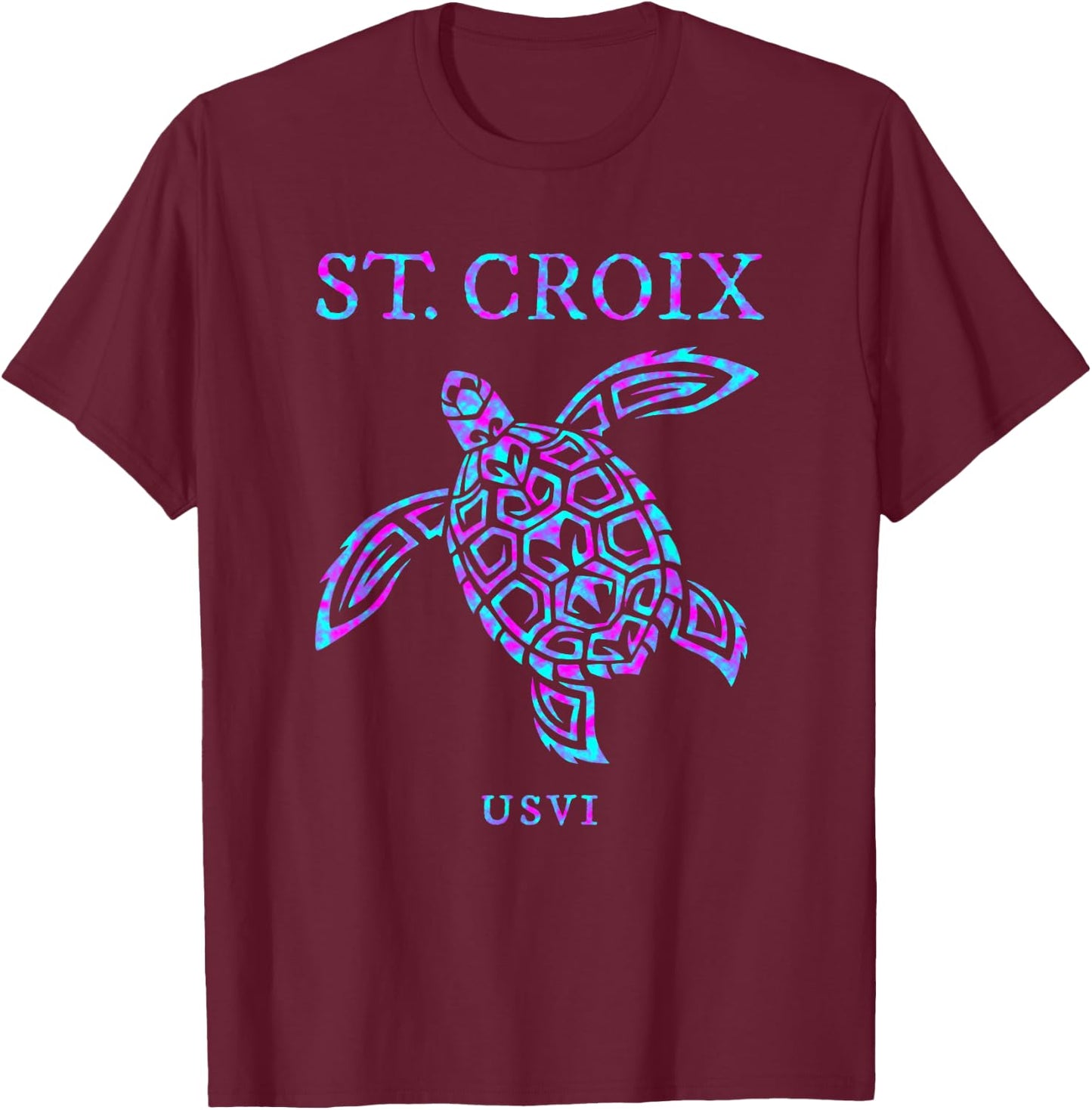 St Croix Sea Turtle Boys Girls Toddler T-Shirt - T-Shirt | Maroon