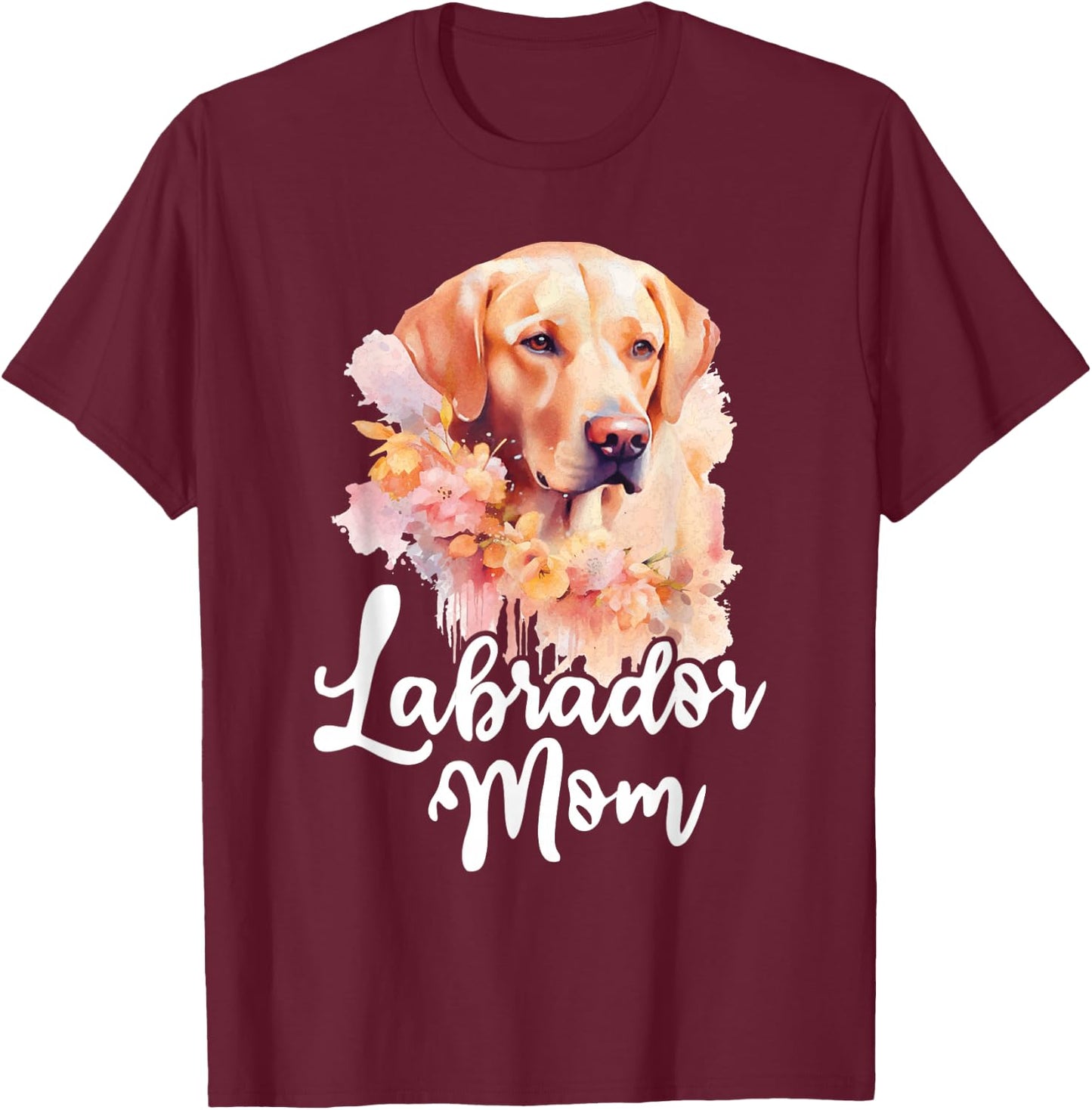 Labrador Mom - Retro Dog Owner Pet Canine Lover T-Shirt - T-Shirt | Maroon