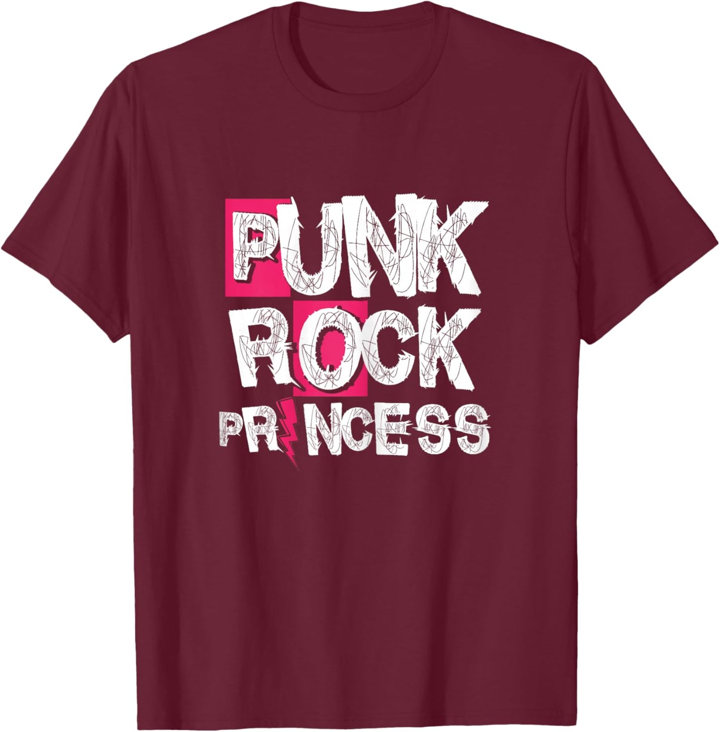 Punk Rock Princess | Punk Rock Music | Rocker Punker Women T-Shirt - T-Shirt | Maroon
