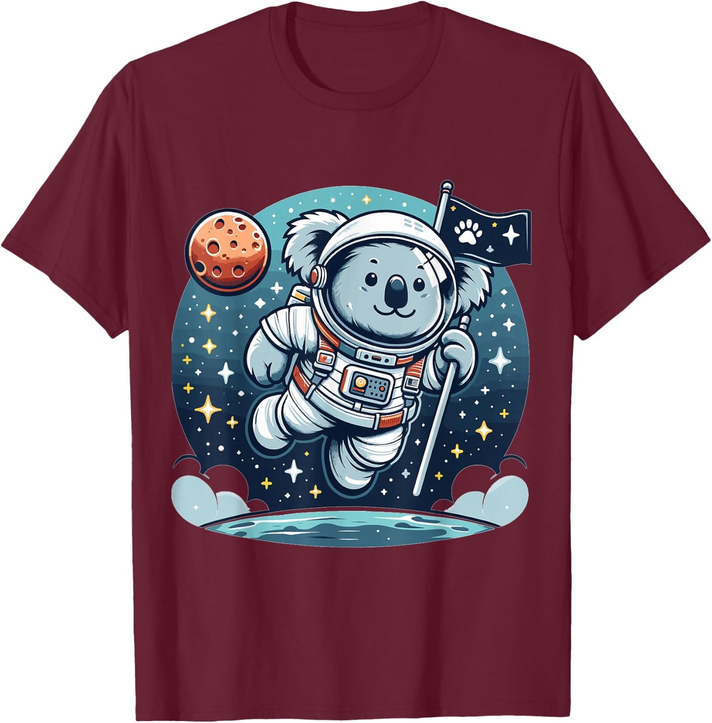 Astronaut Koala Bear for Koala Bear lovers and Koala Bear T-Shirt - T-Shirt | Maroon