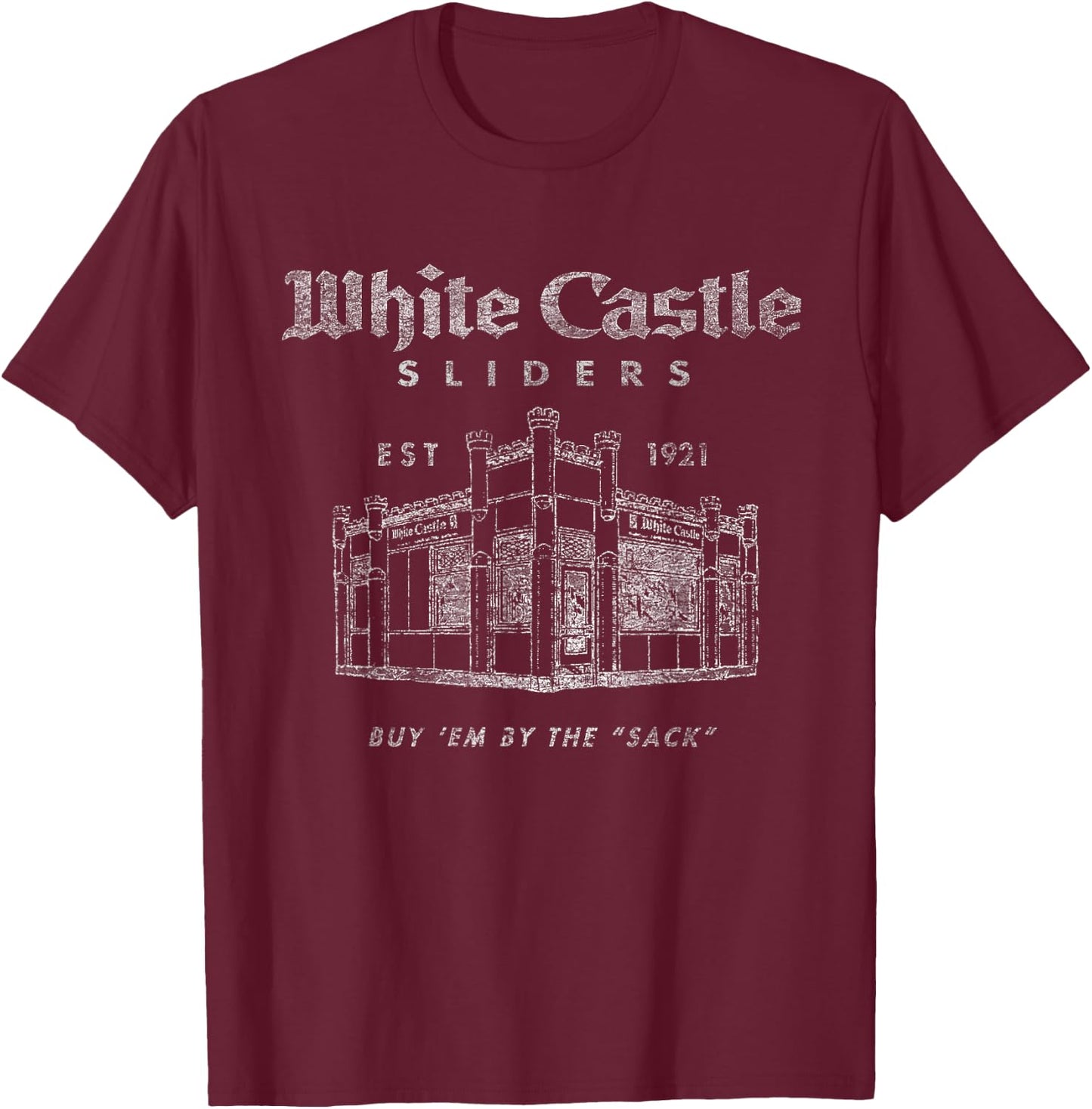 White Castle by The Sack T-Shirt - T-Shirt | Maroon