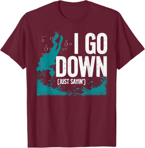 Cute Scuba Diving Design Women Diving Scuba Diver T-Shirt - T-Shirt | Maroon