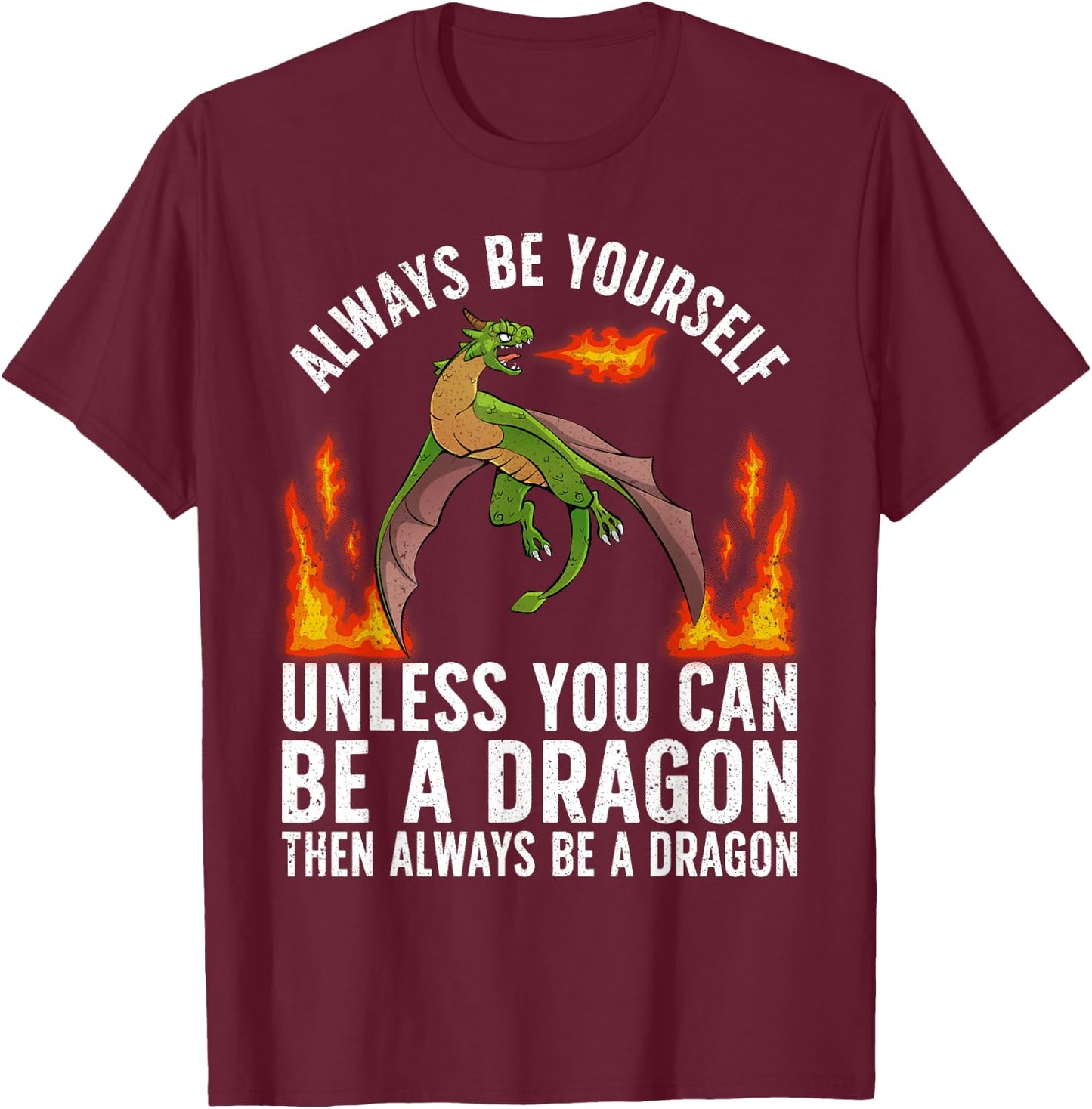 Funny Dragon Design Women Kids Fantasy Dragon Lover T-Shirt - T-Shirt | Maroon