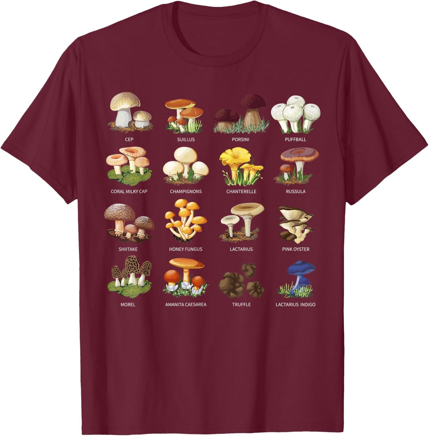 Funny Mushroom Mycology Fungi Foraging Mushroom Whisperer T-Shirt - T-Shirt | Maroon