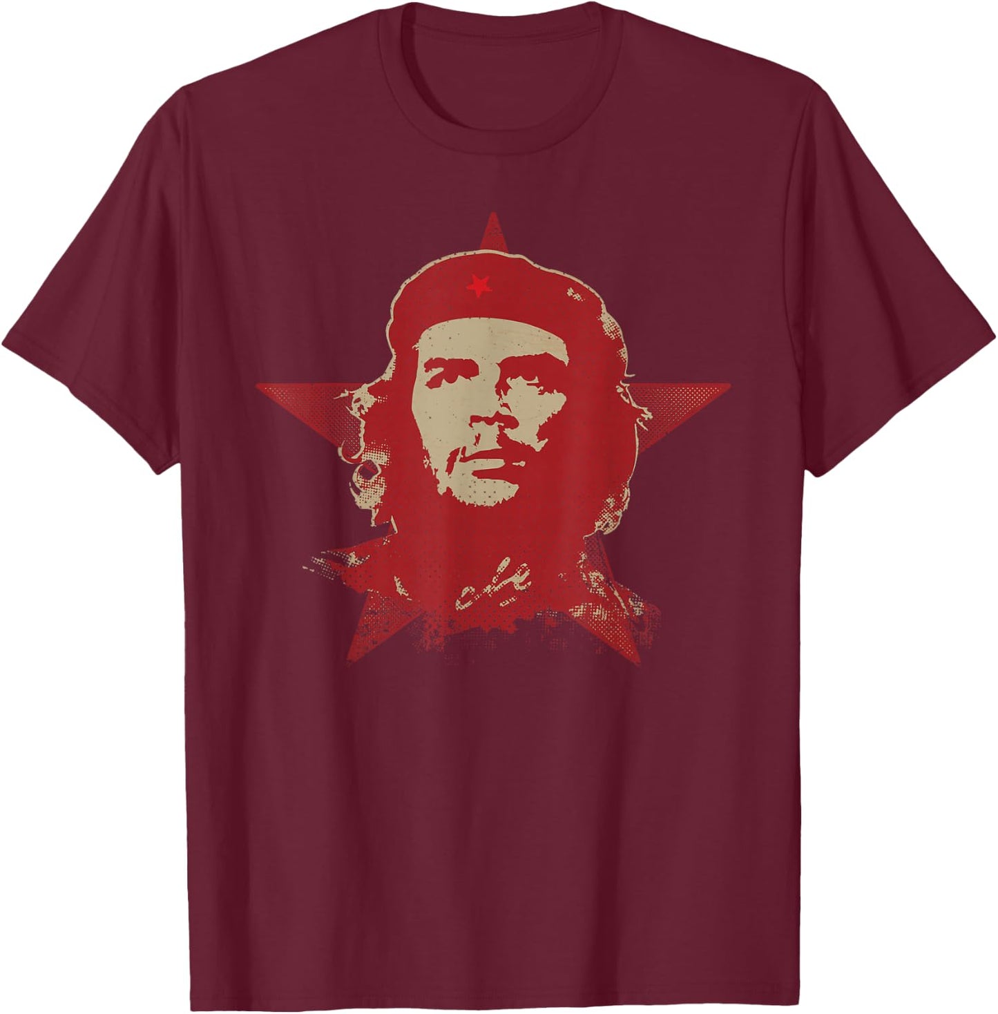 Che Guevara Shirt Star Cuba Graphic Revolution Cuban Rebel T-Shirt - T-Shirt | Maroon