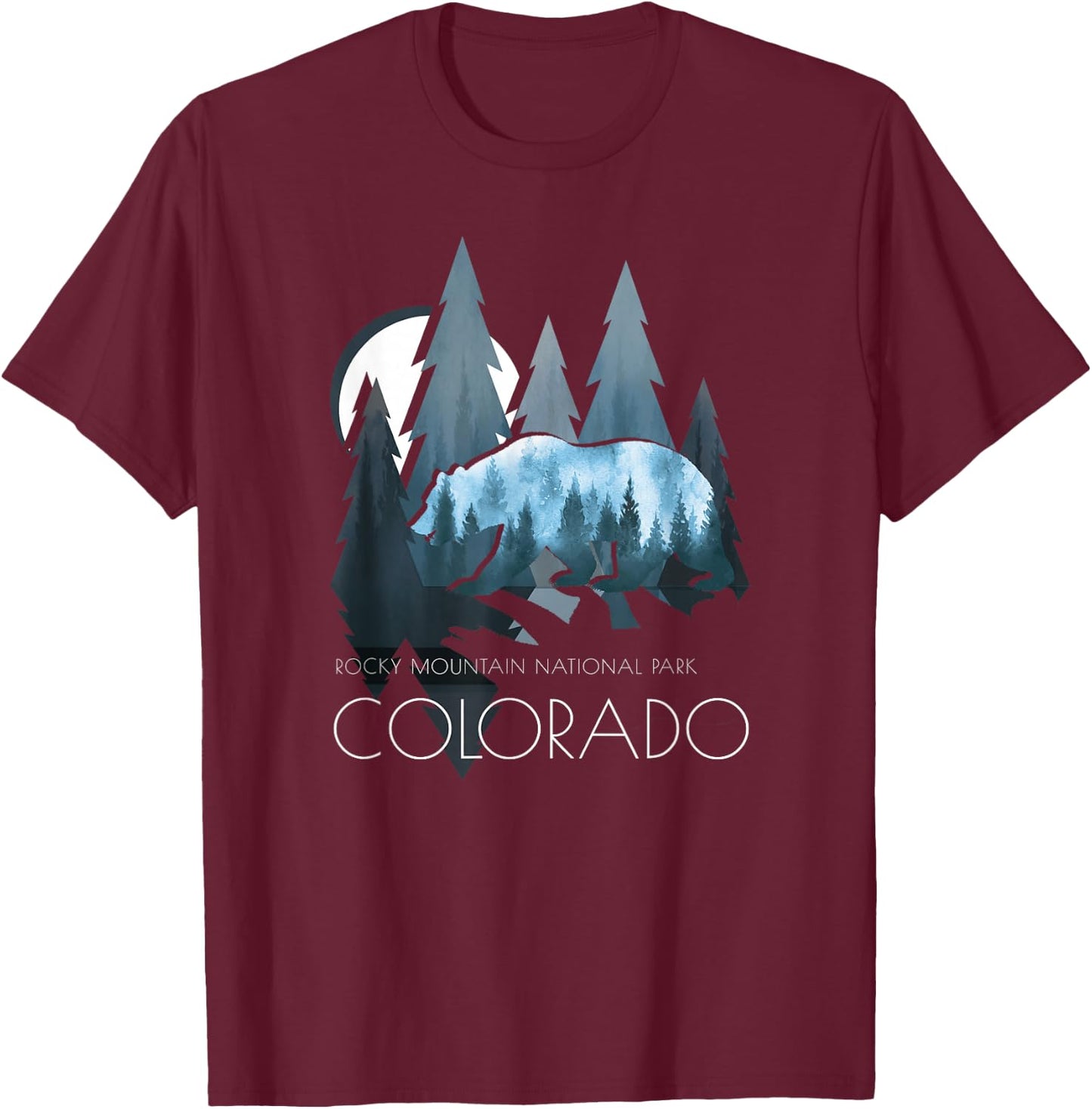 Colorado - Rocky Mountain National Park - Colorado T-Shirt - T-Shirt | Maroon