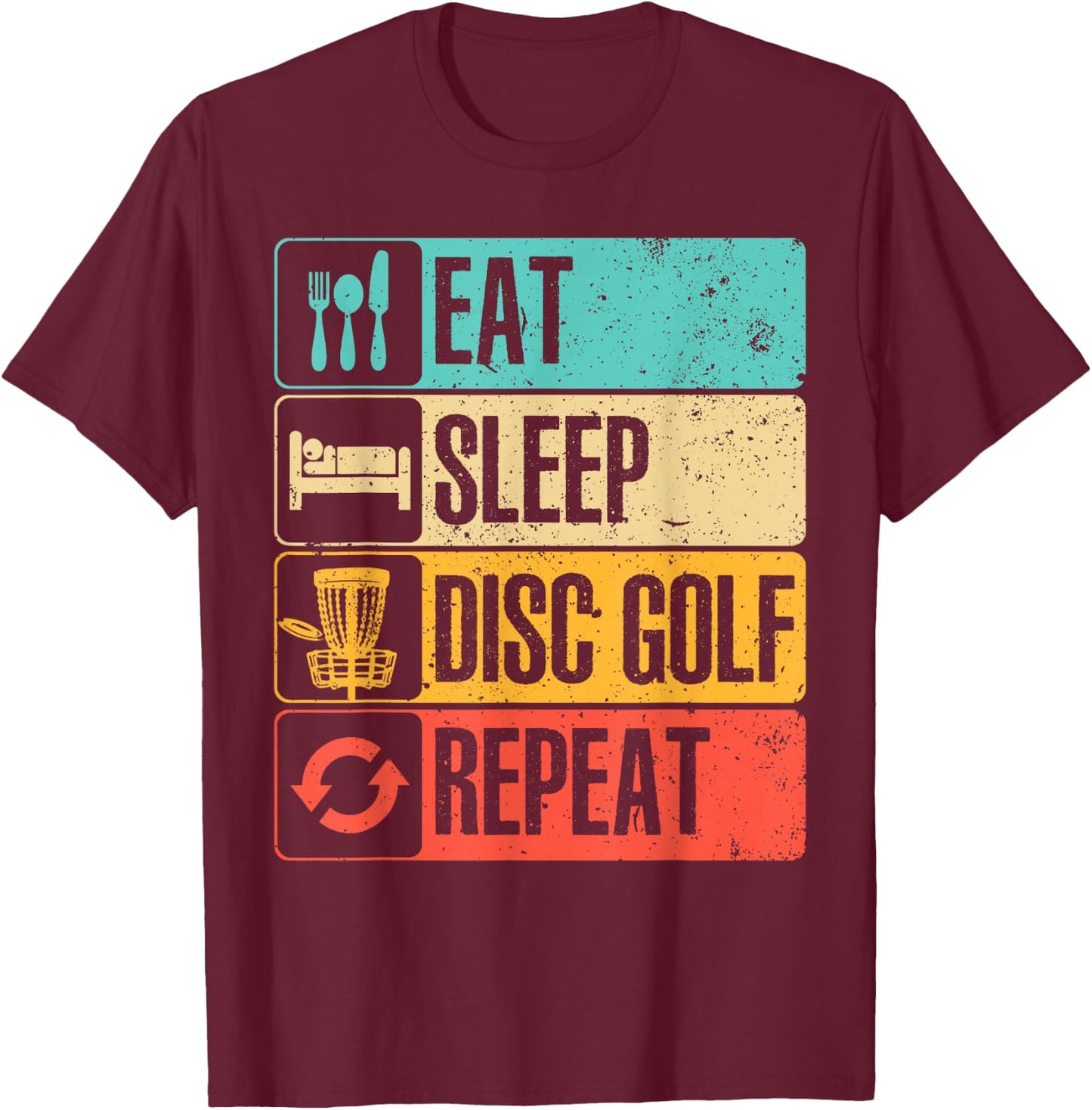 Funny Disc Golf Art Women Golf Player Disc Golfers T-Shirt - T-Shirt | Maroon