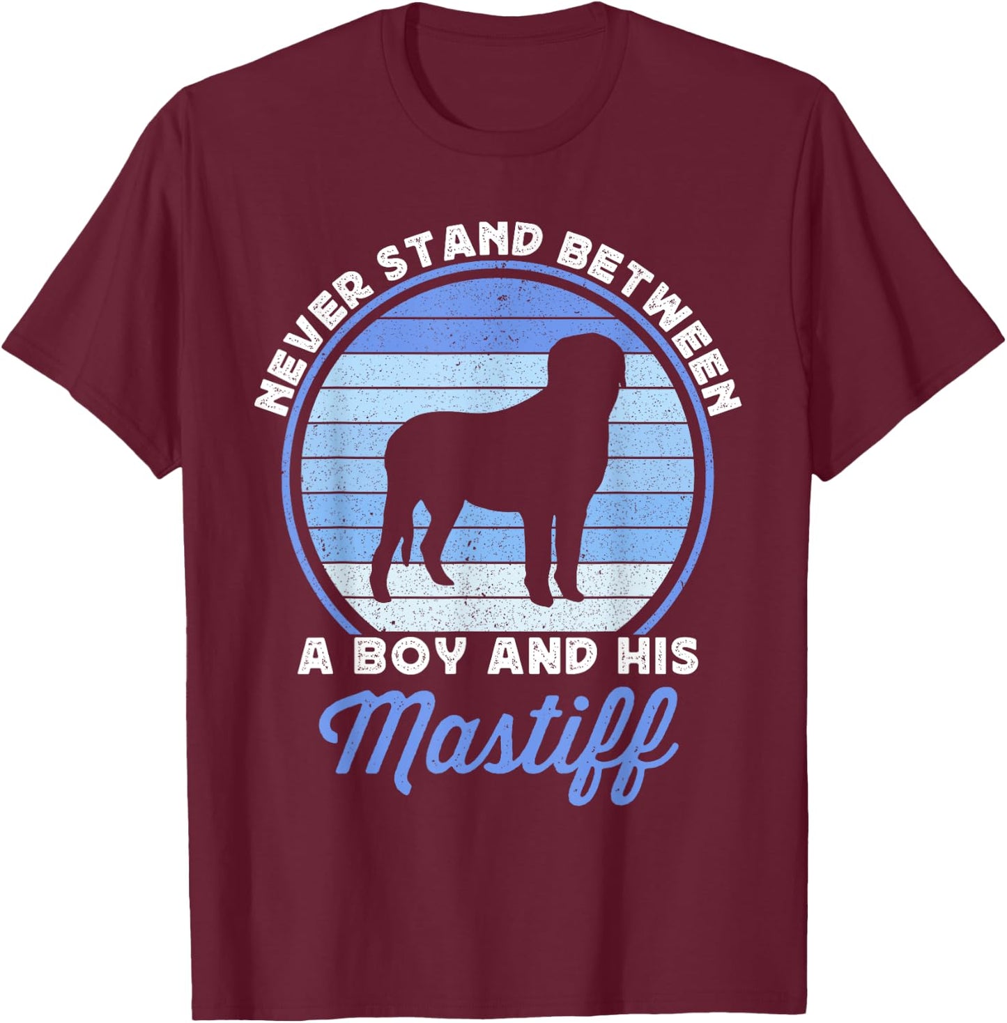 Boys English Mastiff For Kids Boy Mastiffs Dog Lover Funny T-Shirt - T-Shirt | Maroon