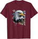 USA Motif American Eagle America T-Shirt - T-Shirt | Maroon