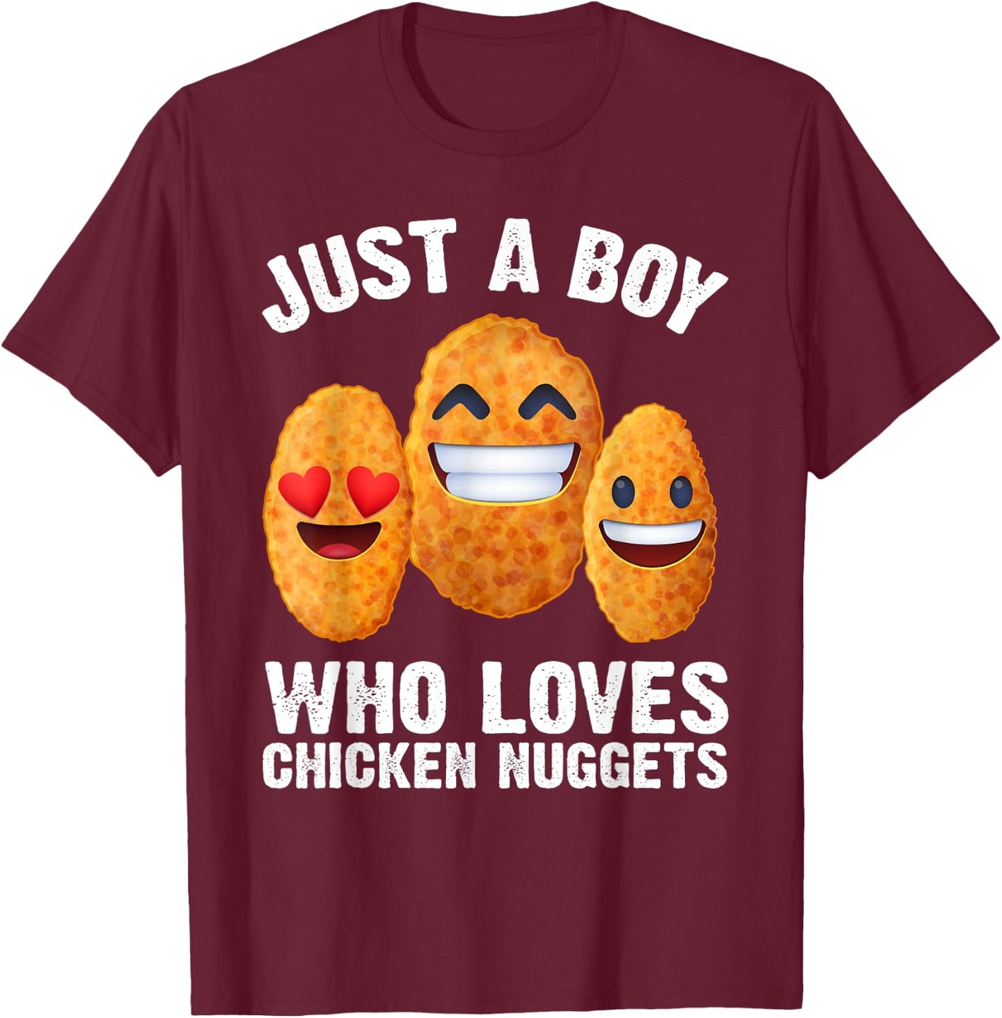Funny Chicken Nugget Boys Kids Chicken Nugget Lovers T-Shirt - T-Shirt | Maroon