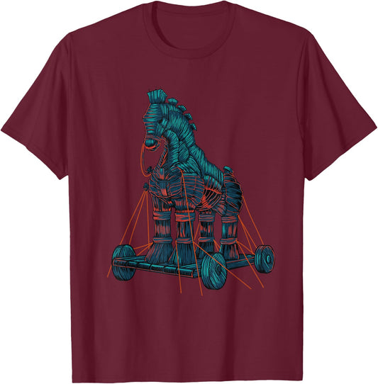 Trojan horse T-Shirt - T-Shirt | Maroon