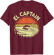 Motorboating El Captain Shirt Funny Dad Men T-Shirt - T-Shirt | Maroon