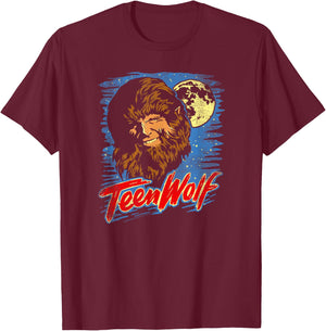 Teen Wolf Moon Wolf T-Shirt - T-Shirt | Maroon