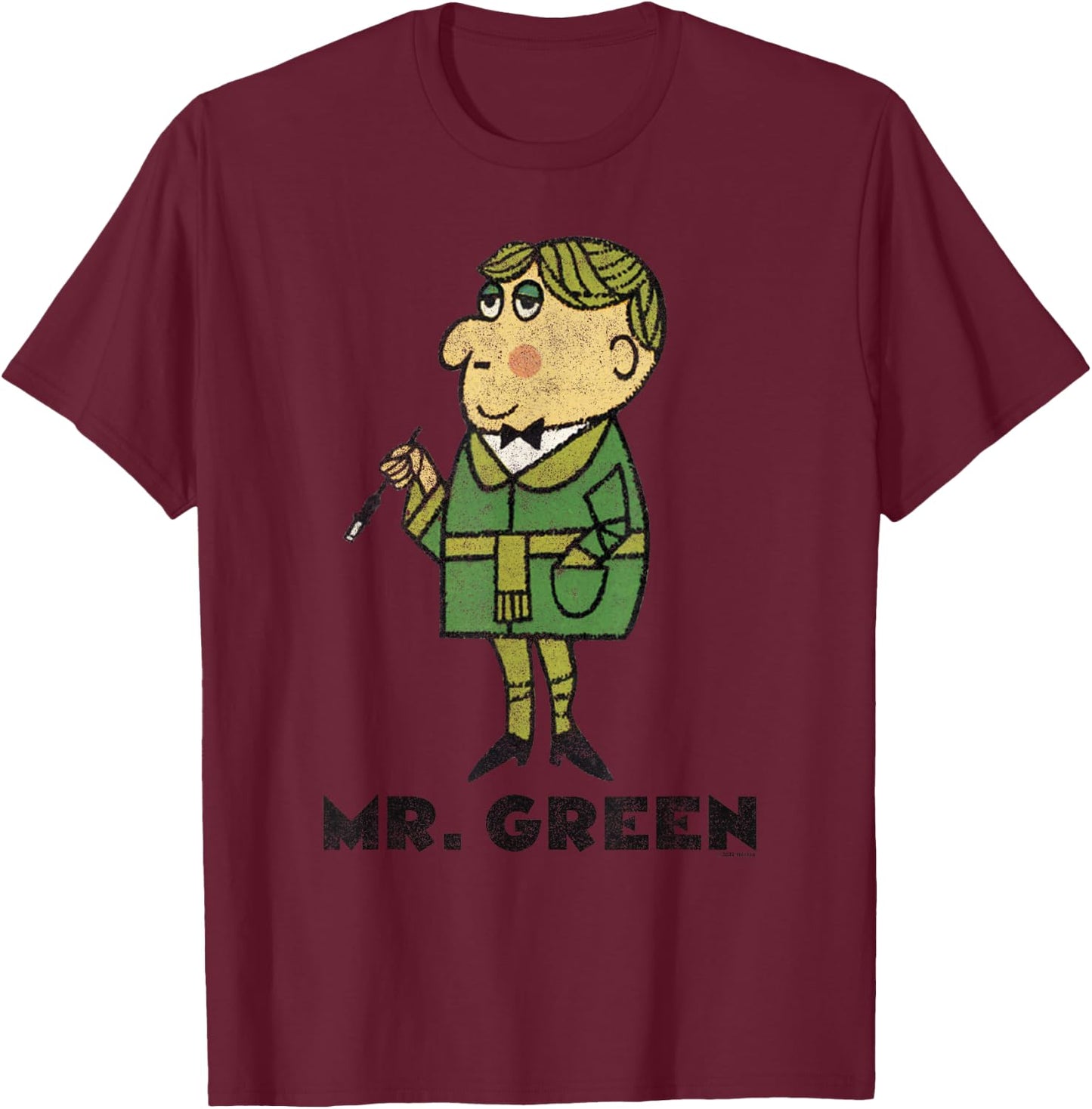 Clue Retro Mr. Green Portrait T-Shirt - T-Shirt | Maroon