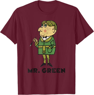 Clue Retro Mr. Green Portrait T-Shirt - T-Shirt | Maroon