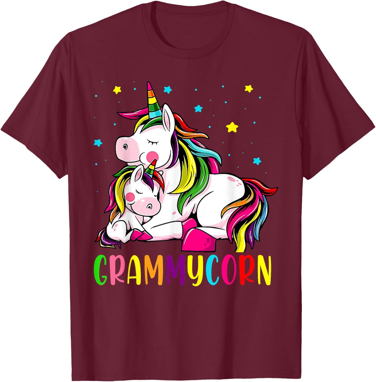 Funny Grammycorn Unicorn Costume Grammy Mom Mother's Day T-Shirt - T-Shirt | Maroon