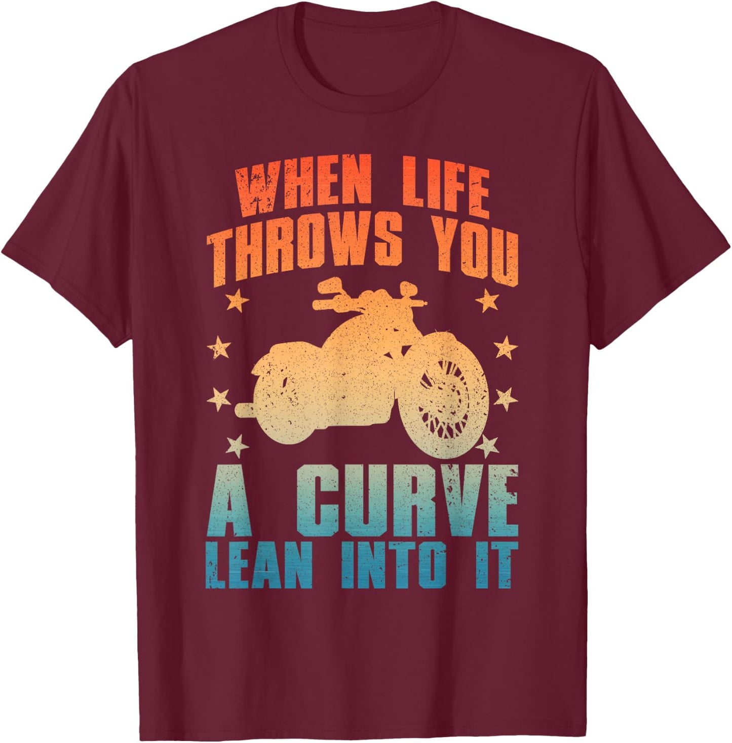 Funny Motorcycle Racer Design Women Motorcycle Lover T-Shirt - T-Shirt | Maroon
