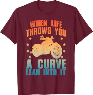 Funny Motorcycle Racer Design Women Motorcycle Lover T-Shirt - T-Shirt | Maroon