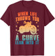 Funny Motorcycle Racer Design Women Motorcycle Lover T-Shirt - T-Shirt | Maroon