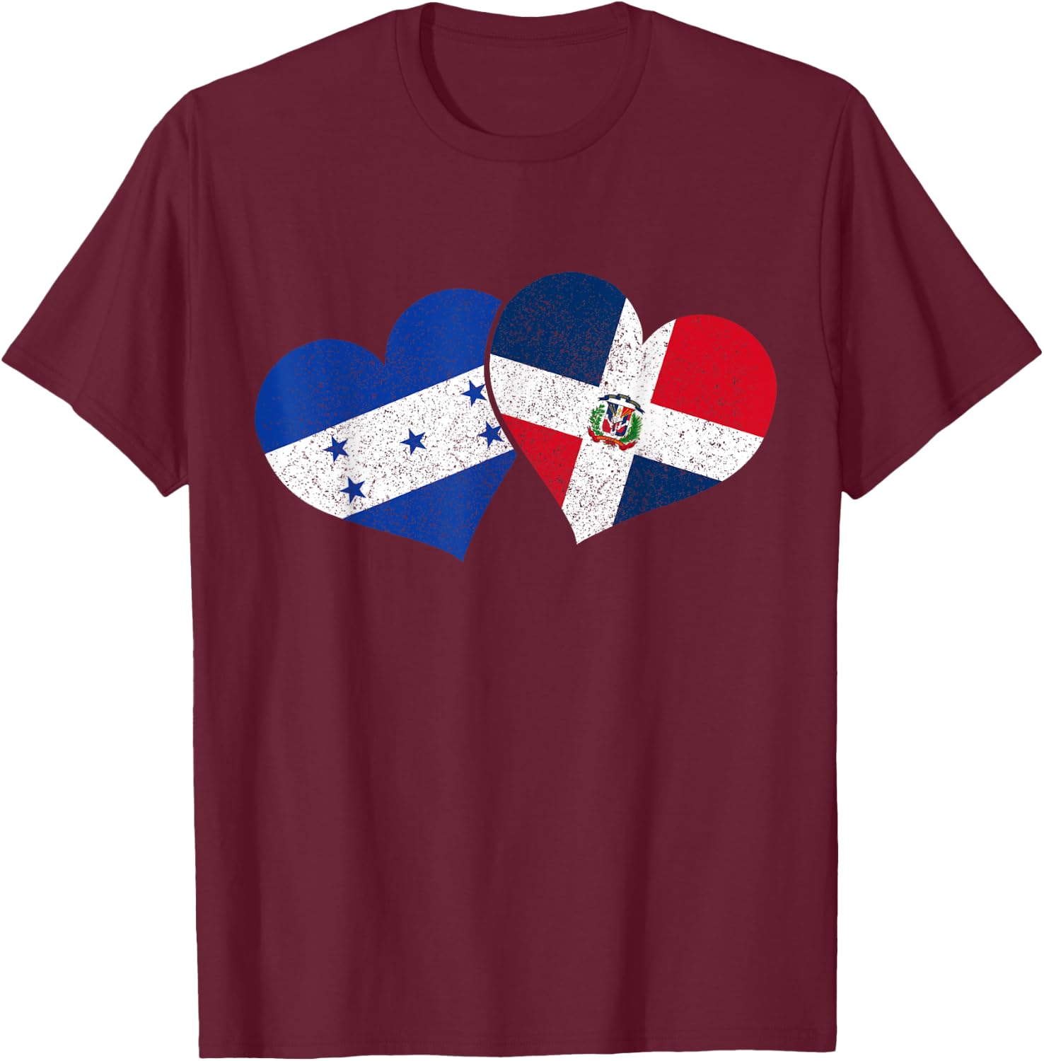 Honduras Dominican Republic Honduran Flag Pride Heritage T-Shirt - T-Shirt | Maroon