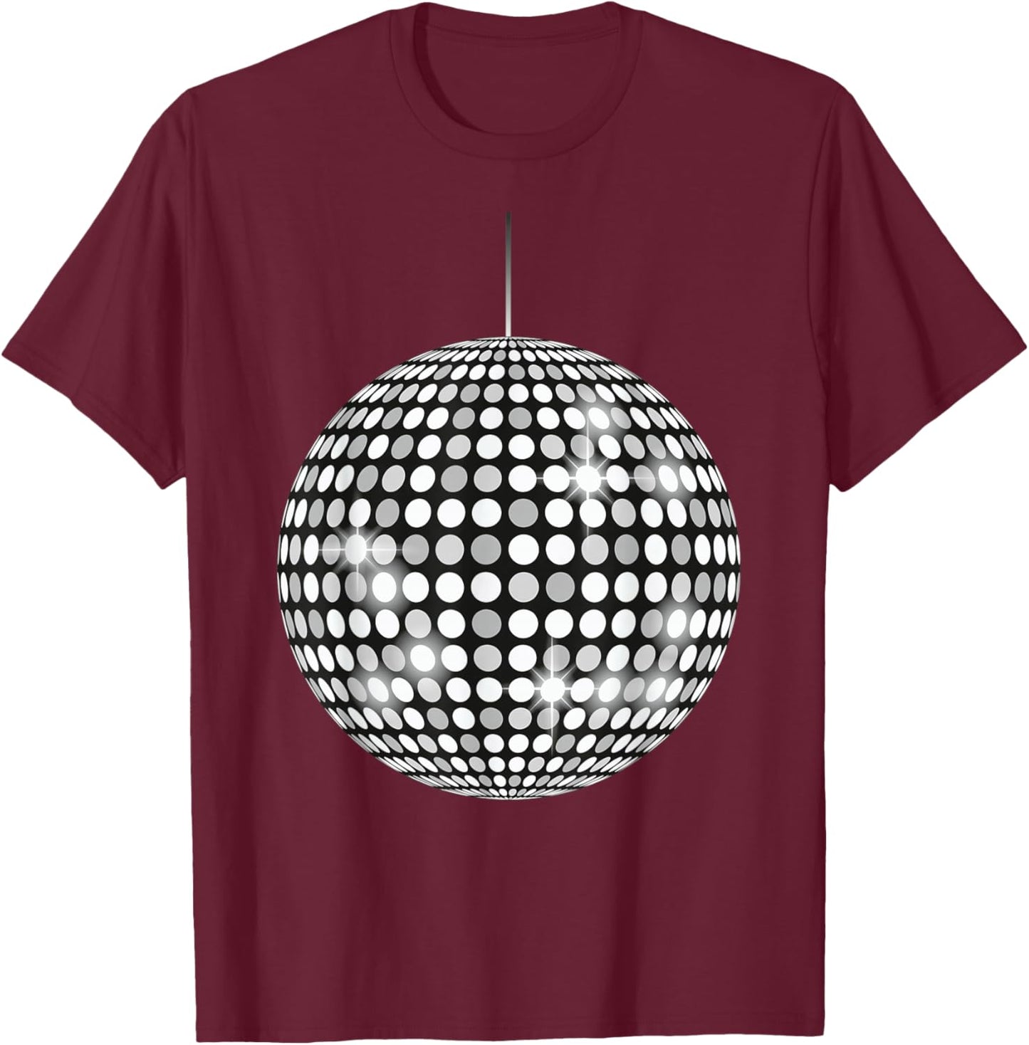 70's 80's Vibe Party Disco Ball Music Lovers T-Shirt - T-Shirt | Maroon