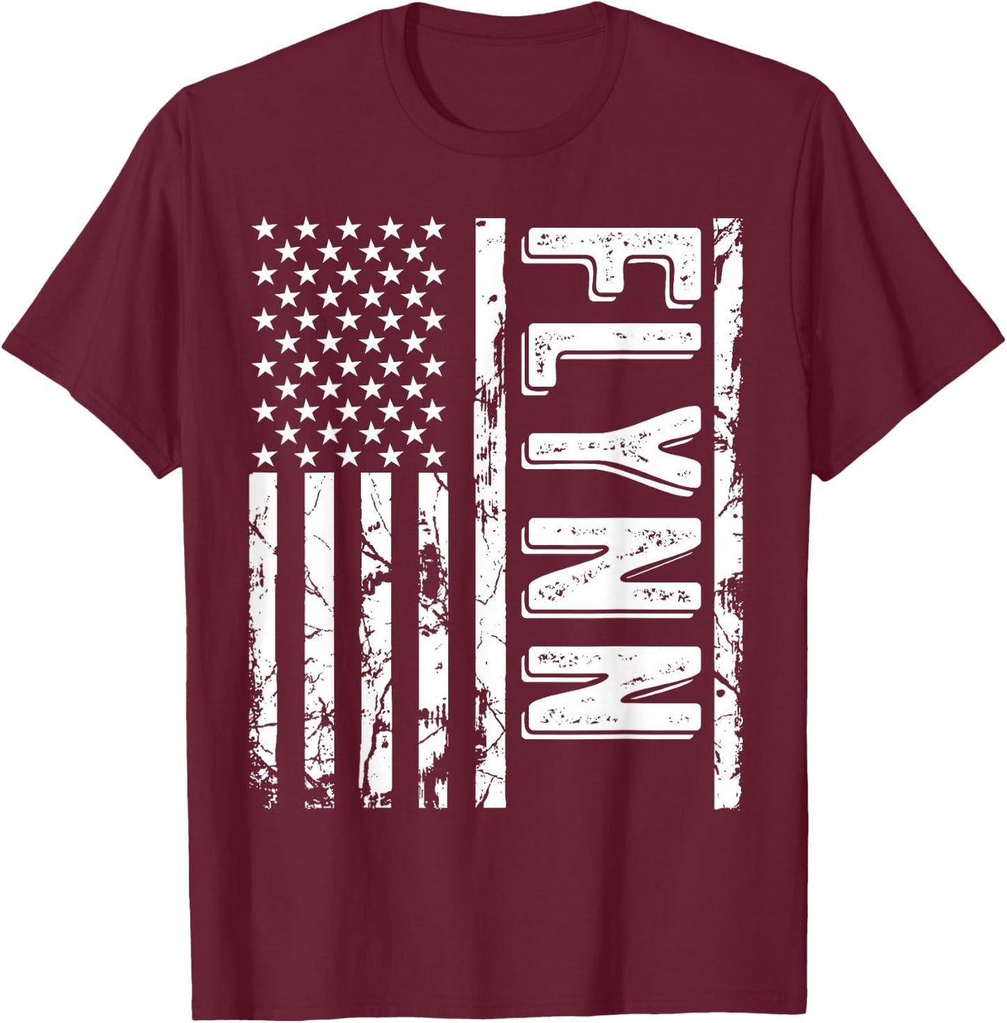 Flynn Last Name Funny Surname Team Flynn Family Reunion T-Shirt - T-Shirt | Maroon