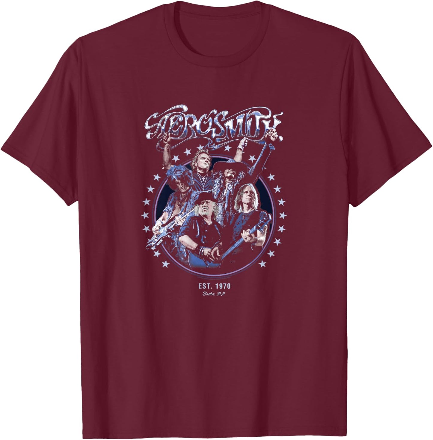 Aerosmith - Boston Est. 1970 T-Shirt - T-Shirt | Maroon
