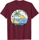 Aitutaki Cook Islands Illustrated Ocean Vintage T-Shirt - T-Shirt | Maroon
