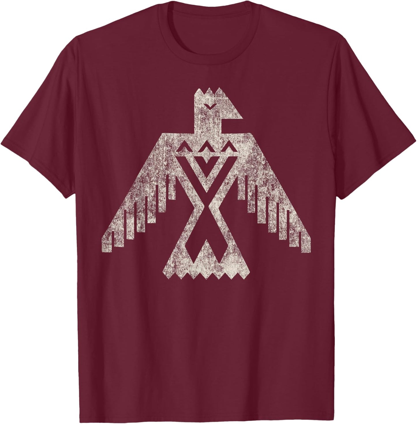 Native American Bird Vintage Thunderbird Design Eagle T-Shirt - T-Shirt | Maroon