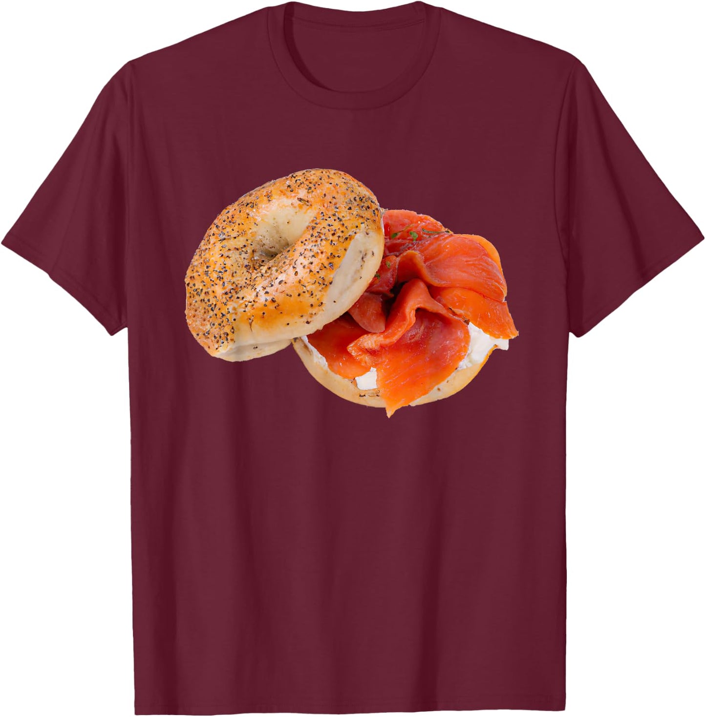 Lox Bagel Sandwich T-Shirt - T-Shirt | Maroon