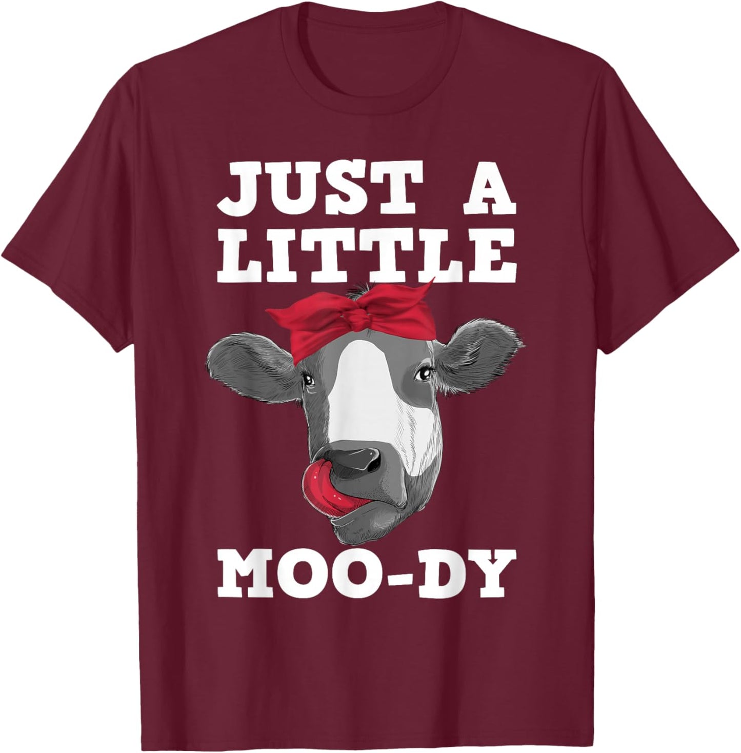 Cute Cow Design Women Dairy Cow Lover Cattle Farming T-Shirt - T-Shirt | Maroon