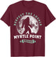 Myrtle Point Oregon Respect the Locals Sasquatch Bigfoot T-Shirt - T-Shirt | Maroon