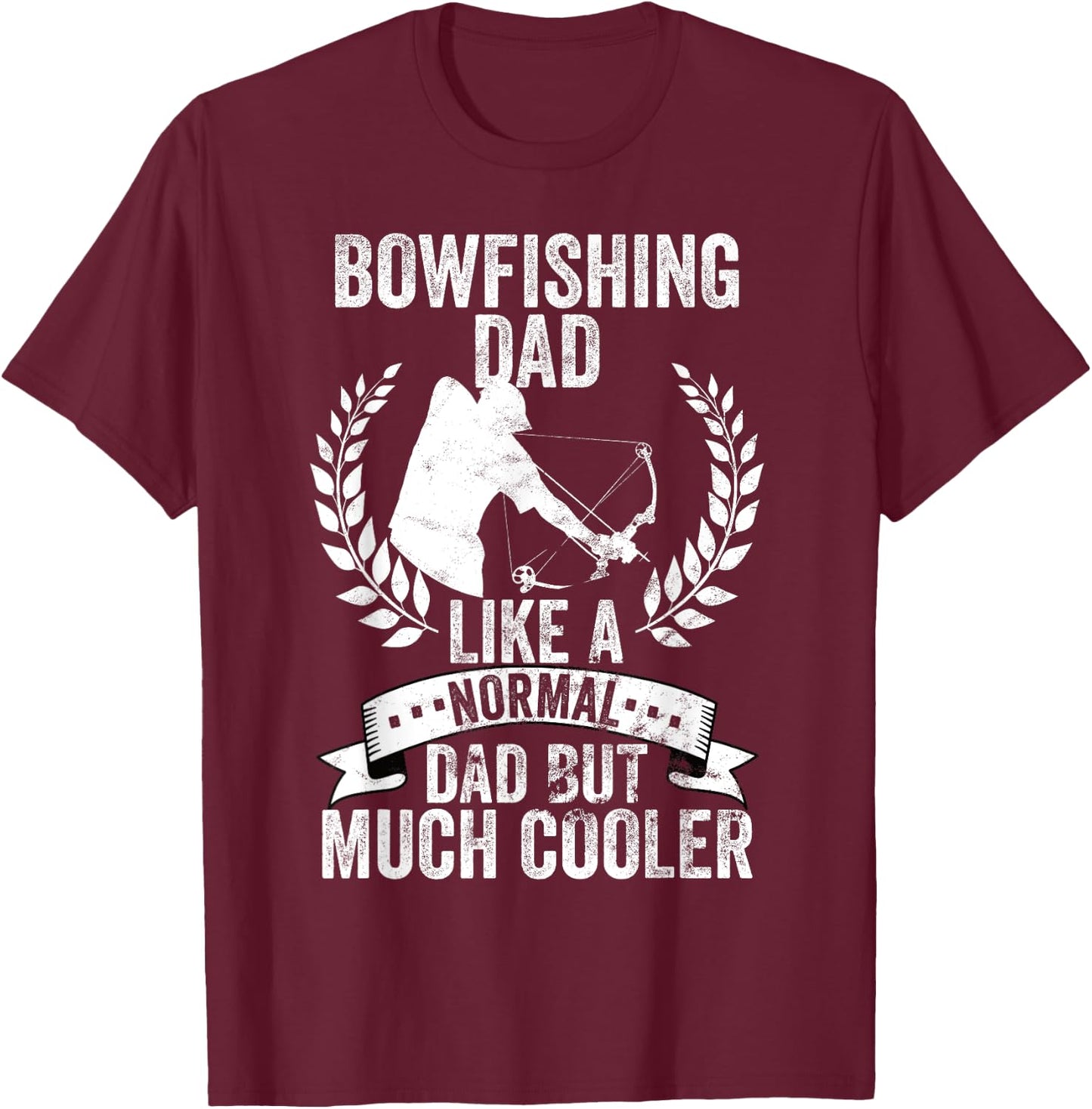 Bowfishing dad bowhunting fathersday patriotic design Men T-Shirt - T-Shirt | Maroon