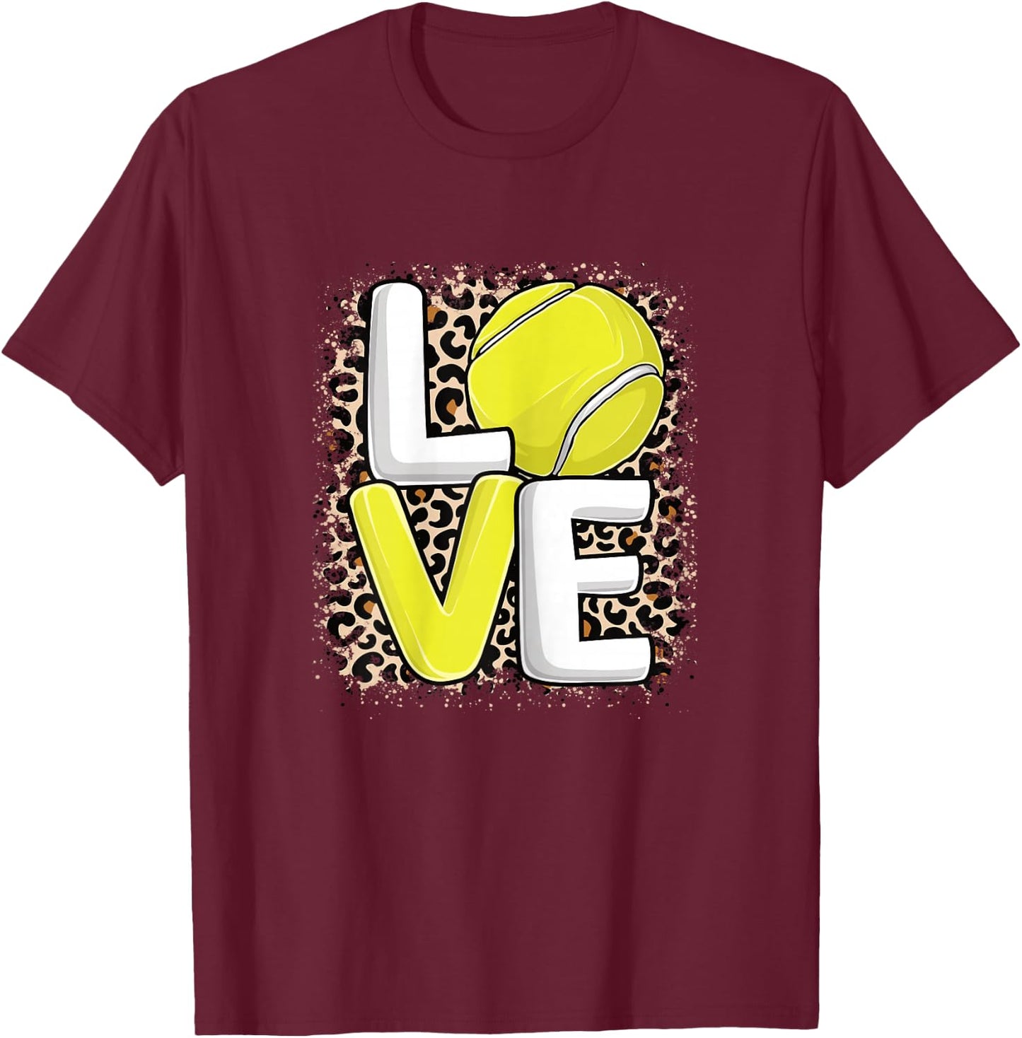 Love Tennis Player Women Girls T-Shirt - T-Shirt | Maroon