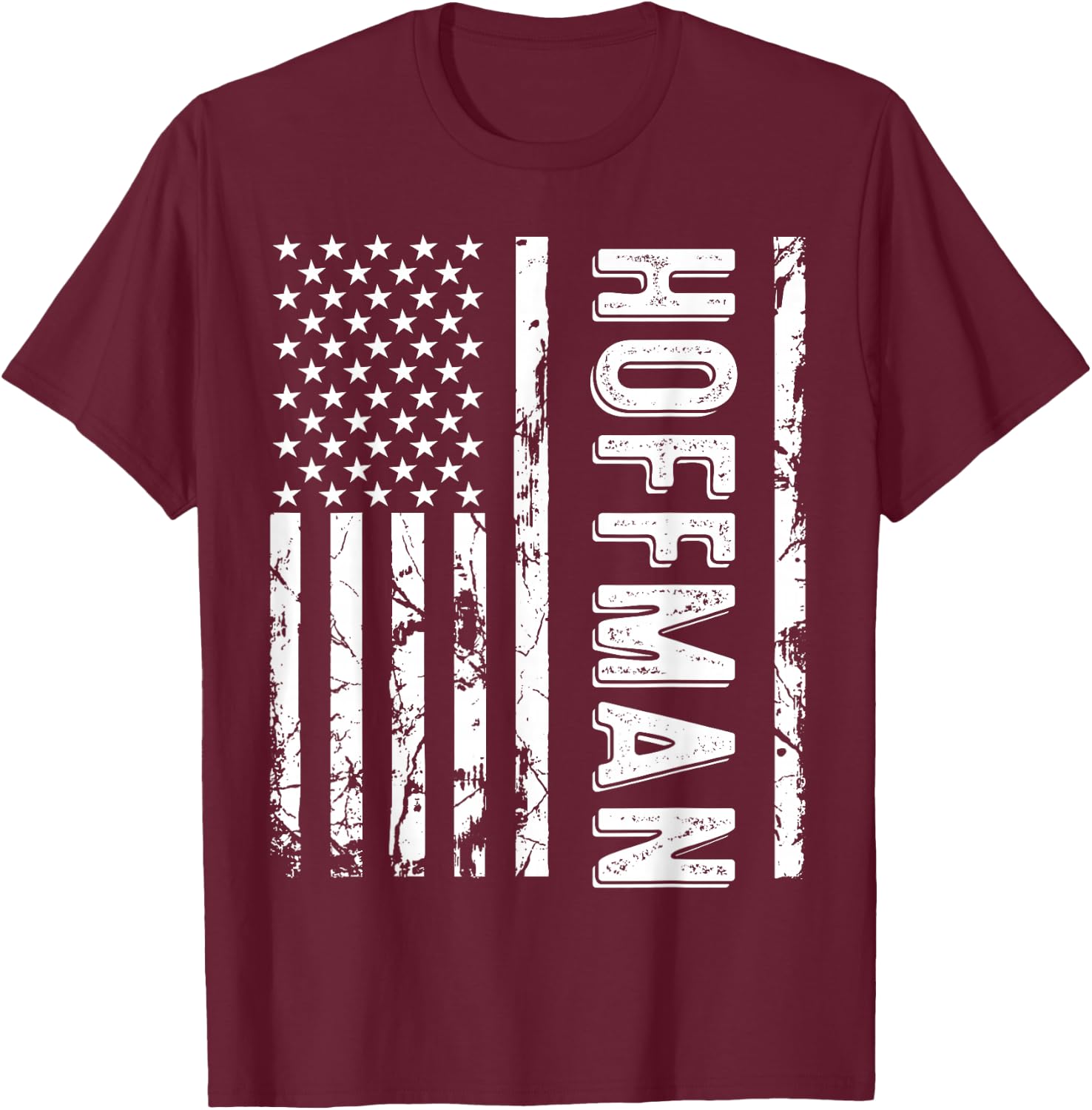 Hoffman Last Name Funny Surname Team Hoffman Family Reunion T-Shirt - T-Shirt | Maroon
