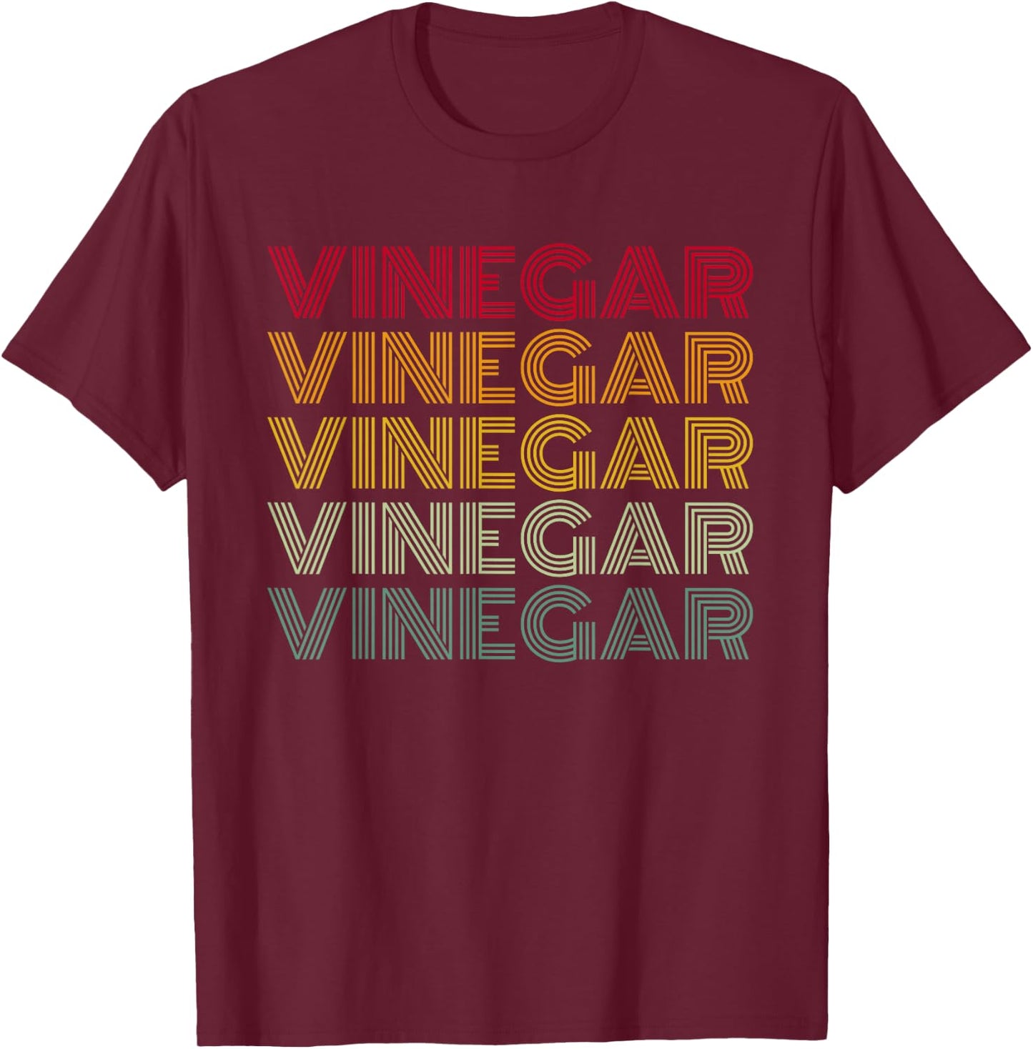 Vinegar Retro Style Balsamic Apple Cider Vinegar Lover T-Shirt - T-Shirt | Maroon