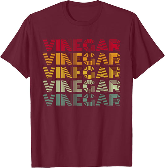 Vinegar Retro Style Balsamic Apple Cider Vinegar Lover T-Shirt - T-Shirt | Maroon