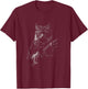 Rock And Roll Band Rock Cat Playing Guitar Funny Guitar Cat T-Shirt - T-Shirt | Maroon