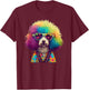 Funny Poodle Dog Miniature Poodle Toy Poodle Hippie Women Kids T-Shirt - T-Shirt | Maroon