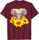 Sunflower Elephant Fun Elephant Animal Lover Gifts T-Shirt - T-Shirt | Maroon