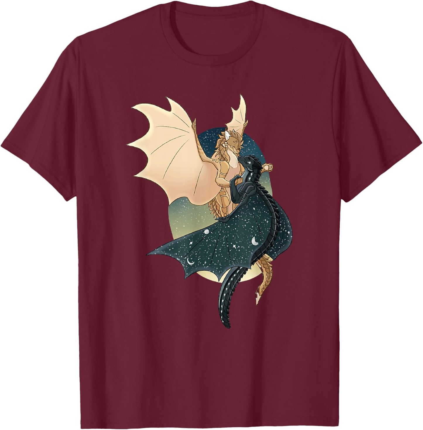 Wing of Fires Legends Fathom Darkstalker Clearsight T-Shirt - T-Shirt | Maroon