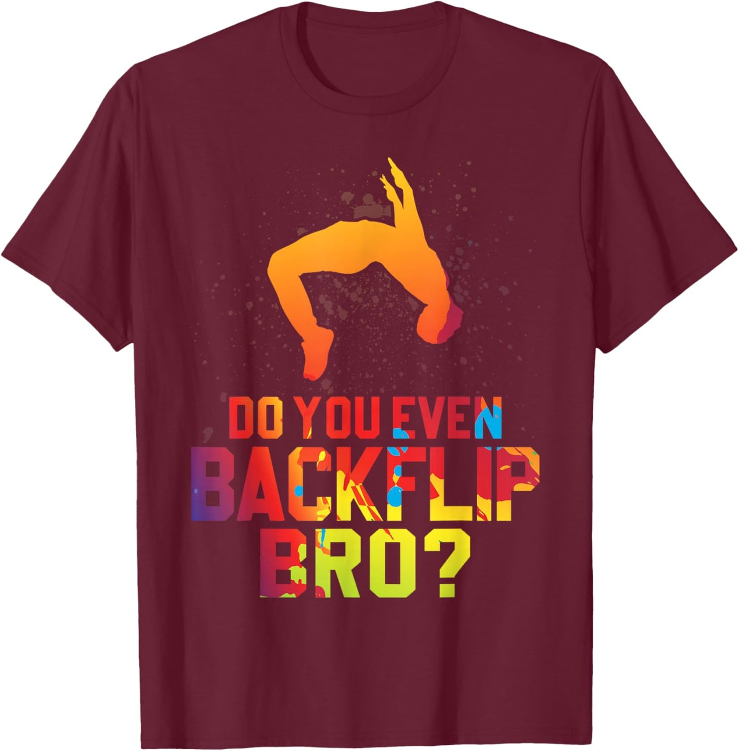 Free running Jumping Backflip Silhouette Parkour Lover Boys T-Shirt - T-Shirt | Maroon