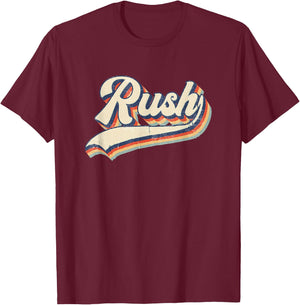 Rush Surname Vintage Retro Gift Men Women Boy Girl T-Shirt - T-Shirt | Maroon