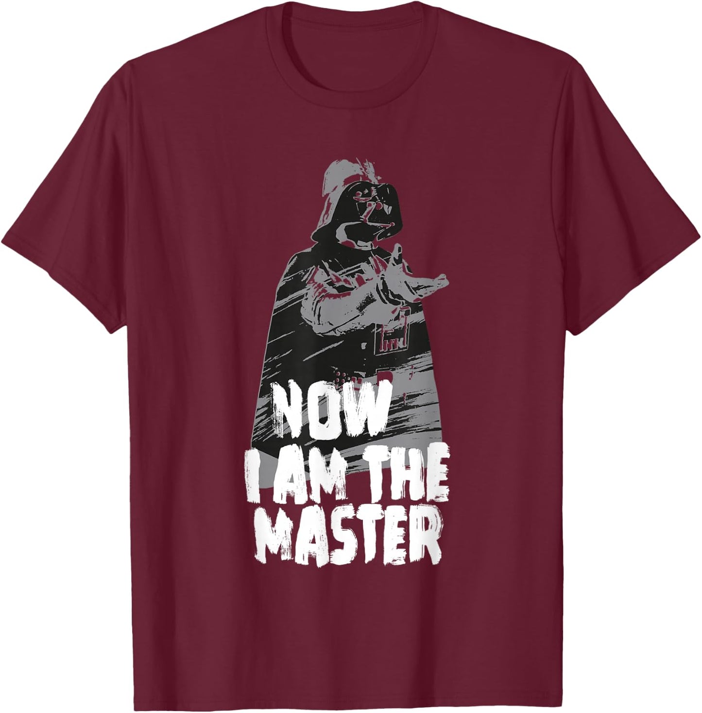 Star Wars Classic Vintage Darth Vader Now I Am The Master T-Shirt - T-Shirt | Maroon
