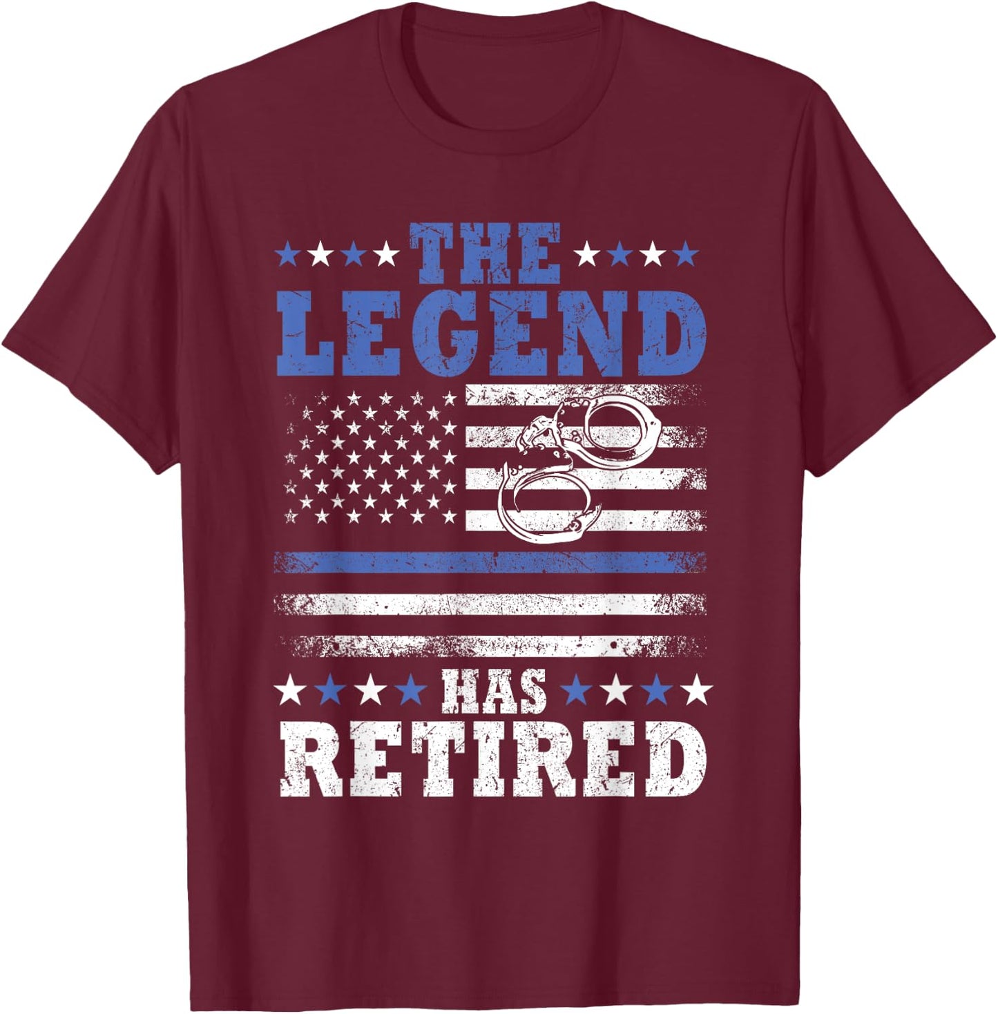 Humorous Retired Police Officer Law Enforcement Retirement T-Shirt - T-Shirt | Maroon